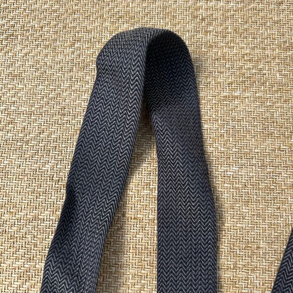 Trafalgar Suspenders Cream Navy Gray Leather Button On Braces USA Made - Picture 6 of 12